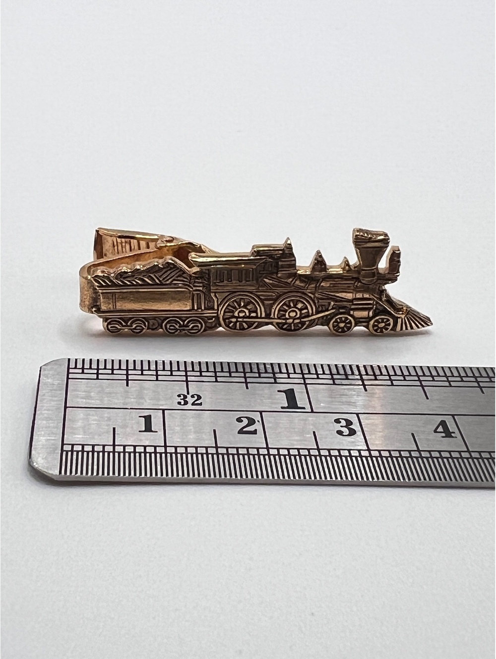 Vintage Railroad Train Tie Clip Pin Lot Swank Pennsylvania Locomotive 3 Pc - Picture 6 of 9